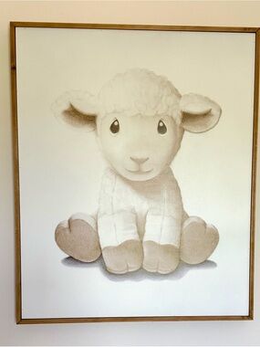 The Spring Shop Beige Lamb Nursery Print
